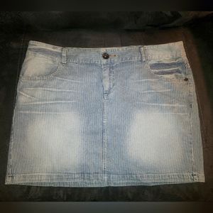 Torrid denim striped skirt